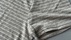 Tom Tailor fitted 100% cotton beige stripe t-shirt size M