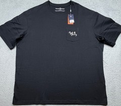 Psycho Bunny T Shirt Mens 4XLT Tall Black Embroidered Logo Pima Cotton Pocket