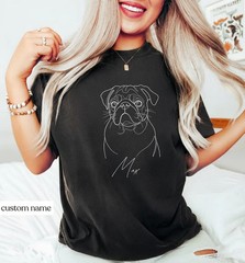 Custom Pet Portrait Comfort Tee Personalized Dog Cat Photo Shirt