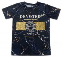 Boys Navy Marble Foil Print T-Shirt