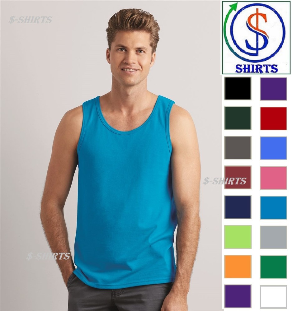 Gildan 5200 Brand New Heavy Cotton 7 Sizes Tank Top On Sale!