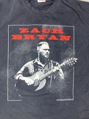 Zach Bryan Quittin Time Tour 2024 Graphic T-shirt Men XL Black Music