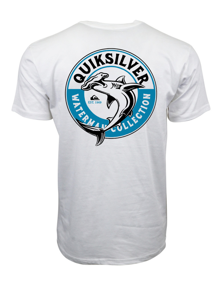 QUIKSILVER WATERMAN COLLECTION SHARK FISH GRAPHIC T SHIRT