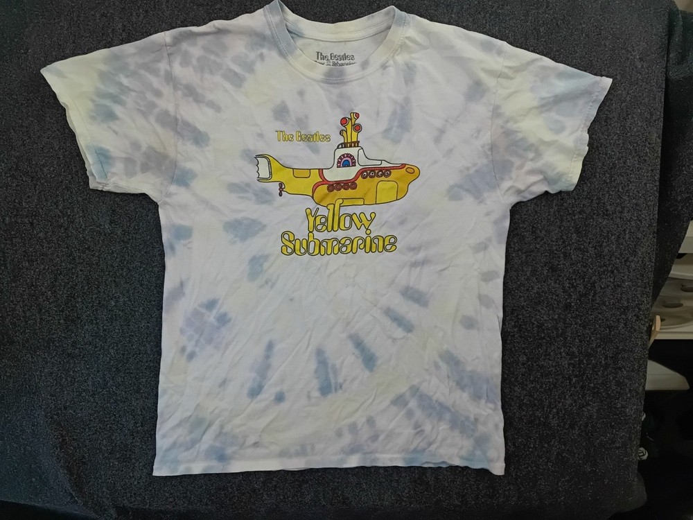 The Beatles Yellow Submarine T-Shirt Tie Dye Blue Size XS Album and AnimatedFilm