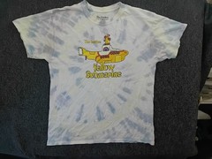 The Beatles Yellow Submarine T-Shirt Tie Dye Blue Size XS Album and AnimatedFilm