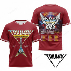 Triumph 50th Anniversary T SHIRT Tour Shirt Size S-5XL red NHF7677