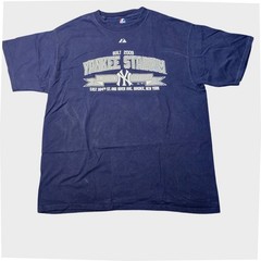 New York Yankees Yankee Stadium Built Majestic 2009 Baseball T-Shirt Mens XL