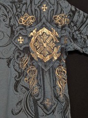 Affliction Xtreme Couture Men’s SMALL Y2K T-Shirt Short Sleeve Graphic Tee
