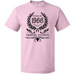 Inktastic Born In 1966 Limited Edition T-Shirt Birthdays Adult Ink Style Borders