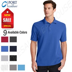 NEW Port & Company Men’s 100% Cotton 3 Button Placket Polo Shirt M-KP1500