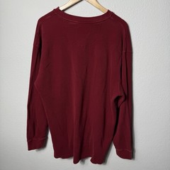 Men’s Long Sleeve Thermal Henley Size XL Cotton Heavyweight Knit RedHead Outdoor