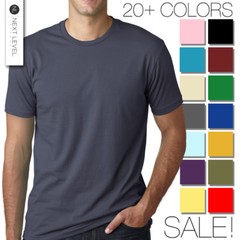 Next Level Apparel Premium Crew Neck T-Shirt – Mens Soft Fitted Basic Tee 3600