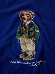 Men’s Polo Ralph Lauren Blue Bear Graphic T Shirt Sz 2XB (2XL)