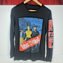 Boyz In The Hood T-Shirt Long Sleeve Black Small Front Graphic /Sleeve Spellout