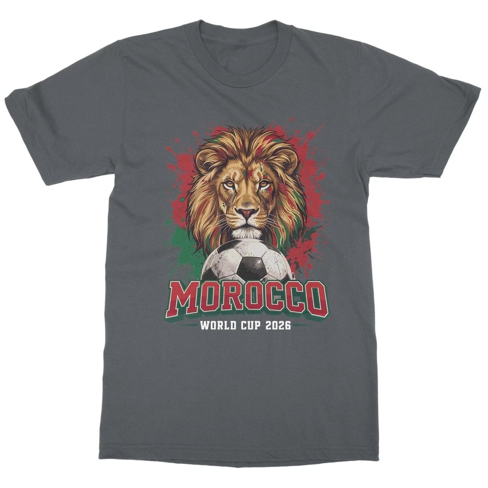 Morocco 2026 World Cup Tribute Lion Fans Unisex Graphic Tee