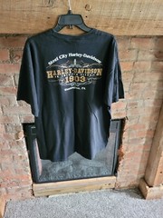 Men’s Harley Davidson T Shirt – Black – “Steel City” Washington PA – Size XL A12