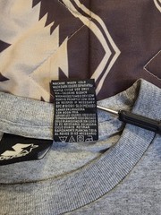 Vtg 90s Starter Logo Print Long Sleeve T Shirt Double Sided Gray Mens Size Large