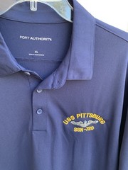 USS Pittsburg SSN 720 Submarine Shirt Adult XL Polo Civil War