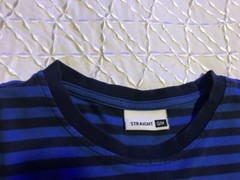 IKEA “SET OF 2” BLUE SHORT SLEEVE “HEY!” CREW-NECK T-SHIRT SIZE:G/H STRAIGHT