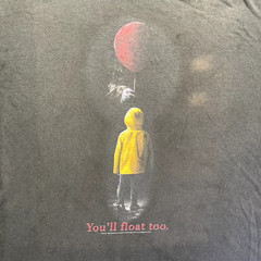 Stephen Kings IT Shirt Mens Size XL Scary Clown Balloon Horror Movie Faded Y2K