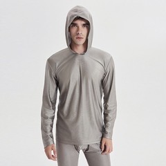Men EMF EMI Shielding Long Sleeve Top 100% Silver Fiber Anti-Radiation Shirt