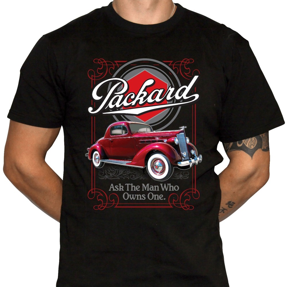Packard Automobile T-Shirt – Defunct Auto Manufacturer – 100% Preshrunk Cotton