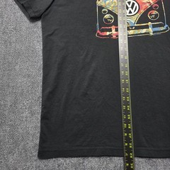 Crazy Shirt Men’s XL Black Volkswagen VW Bus Floral Graphic Pima Cotton T-Shirt