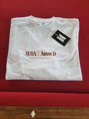 HYBE SUGA Agust D Tour D-DAY Graphic Logo Long Sleeve Crew Tee White S