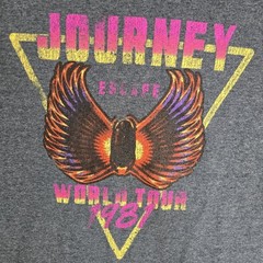 Brisco Journey Band Tshirt Classic Rock Tour Unisex 2X Grey Reprint