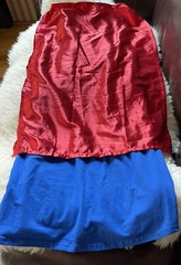 Superman T-Shirt Dress with Cape Size M 32 Inches Long