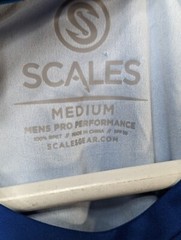 Scales mens Marlin Long Sleeve Shirt size 2XL Performance Tropical Fishing Blue