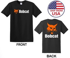 Bobcat Tractor Bob Cat Men’s Black T-Shirt Size S to 3XL