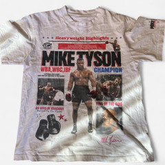 Mike Tyson white boxing t-shirt