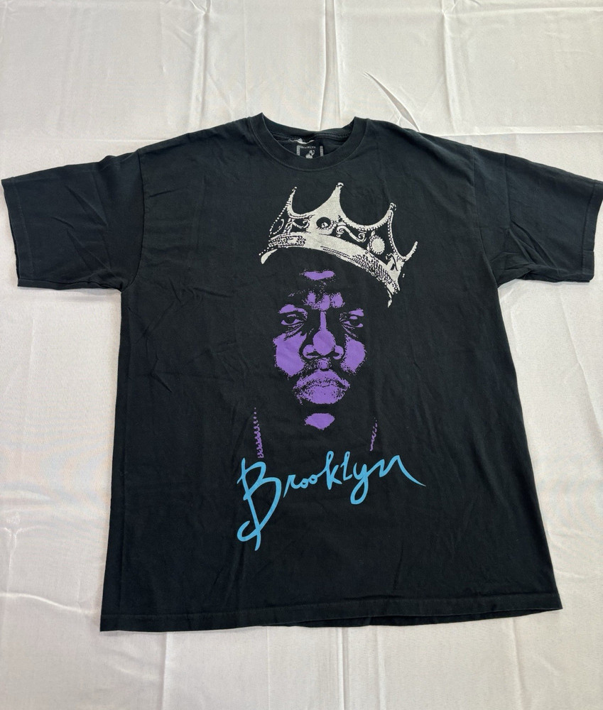 Brooklyn Mint Notorious B.I.G. Graphic Tee Black XL Cotton T Shirt