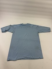 Vintage Stedman Shirt Mens Large Blue Blank Crewneck Short Sleeve Tee Basic