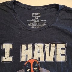 Marvel Deadpool I Have Issues T Shirt Mens 2XL Black Graphic Comic Tee Humor