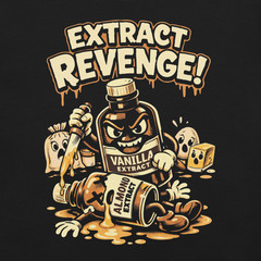Extract Revenge T-Shirt Funny Baking Horror Tee Vanilla vs Almond Baker Gift