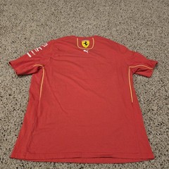 Ferrari Race MCS Tee Puma Rosso Corsa Red Ferrari Official Product Tag Large