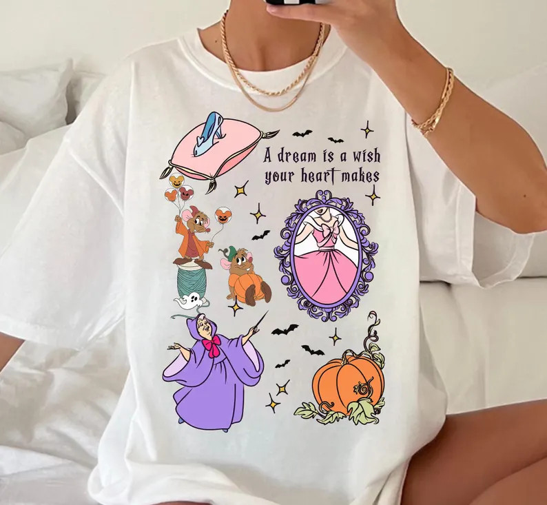 Disney Bow Disney Cinderella Halloween Pumpkin T-SHIRT UNISEX1