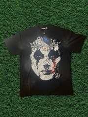 Hellstar Men’s Black Graphic Print Crew Neck Short Sleeve T-Shirt Logo