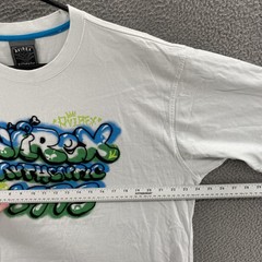 VINTAGE Avirex T Shirt Mens XL White Graffiti Graphic Streetwear Tee Y2K 00s