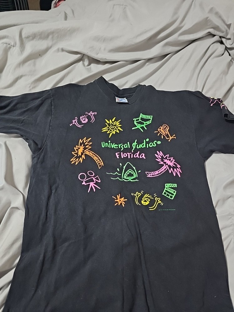 VTG Universal Studios Florida T-Shirt Large 1990 Single Stitch Made USA