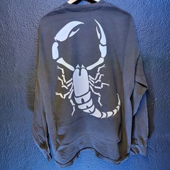 WCW STING CUSTOM LONG SLEEVE 2 SIDDED PRINT SHIRT LA APPAREL VINTAGE FADE