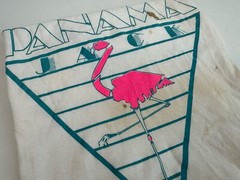 Vintage 80s PANAMA JACK Pink Flamingo Single Stitch T-Shirt Adult Size Large USA