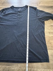 UNTUCKit Albarino Henley Shirt Men’s XXL Gray Long Sleeve Cotton Blend Regular