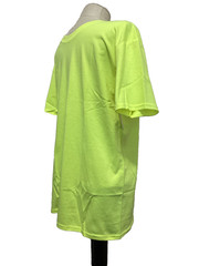 ATHLETIC WORKS Breathable Acid Yellow Short Sleeve Crew Neck T-Shirt Sz S*