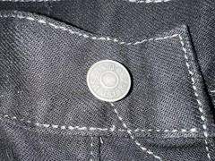 Acne Studios Black Denim Wide Leg Jeans Button Fly High Rise Excellent