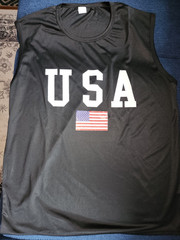 Men’s USA Flag Sleeveless Muscle Shirt Size XL