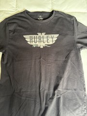 Hurley Men’s Black Graphic Print Logo Tee Cotton Knit Crew Neck Size M