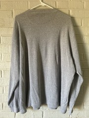 Natural Life Thermal Shirt Men’s XL Gray Gray Cotton Blend Ribbed Waffle Knit